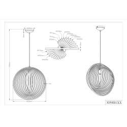 BOOLAN LAMPA WISZĄCA 305900130 Trio Lighting